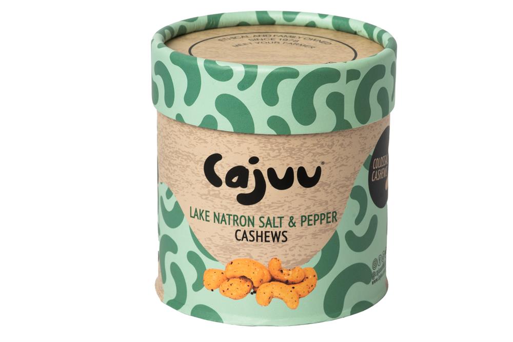 Lake Natron Salt and Pepper Cashew Nuts Tube 100g