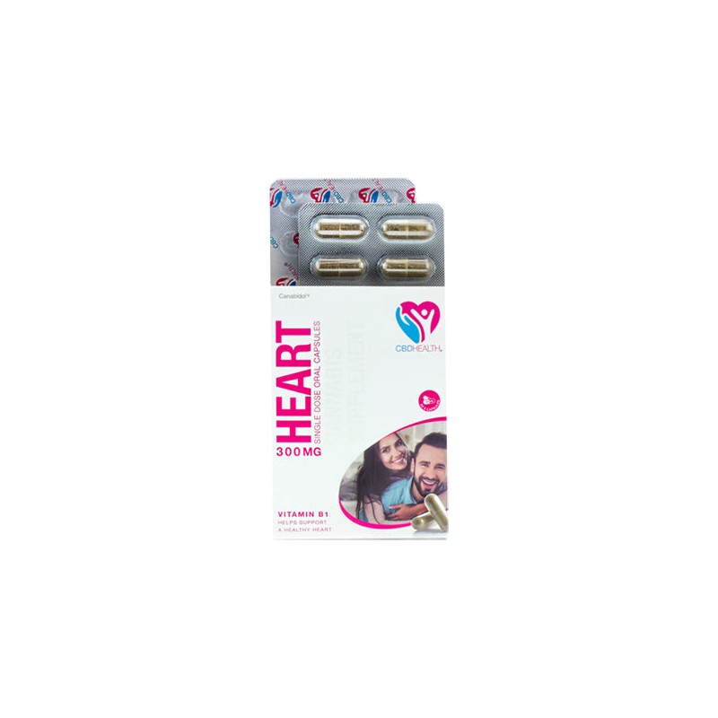 CBD by British Cannabis 300mg CBD Oral Capsules 30 Caps - Heart