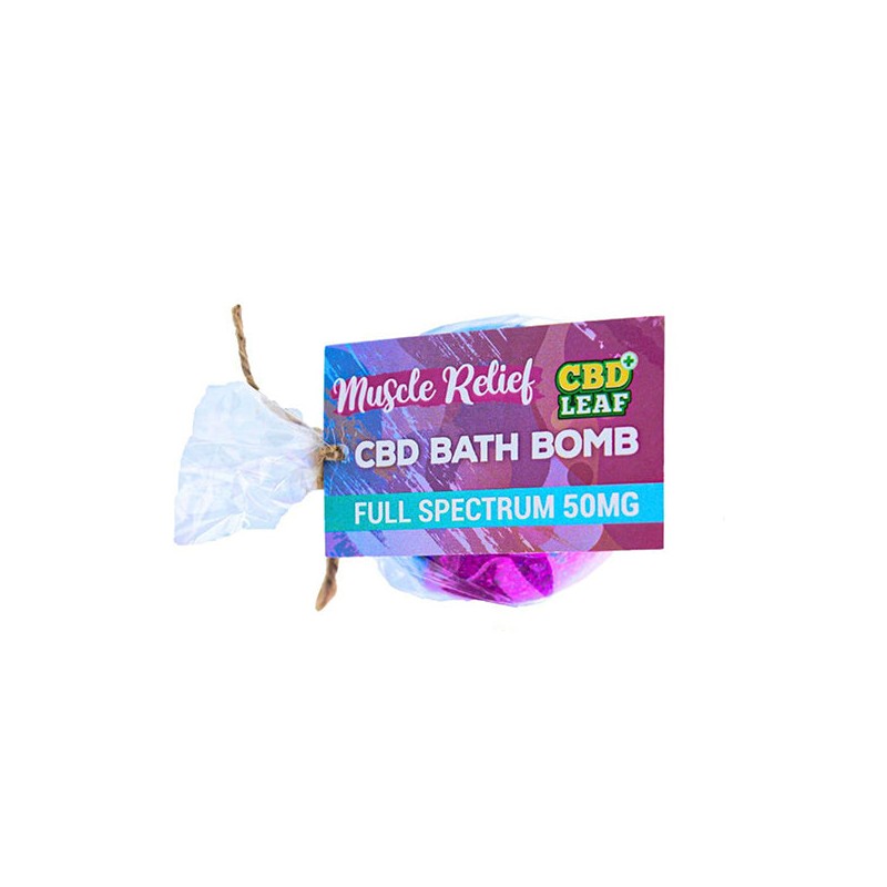CBD Leaf 100mg CBD Bath Bomb - Muscle Relief
