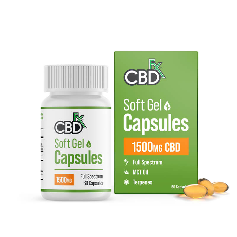 CBD +FX Hemp Soft Gel Capsules 1500mg 60pcs