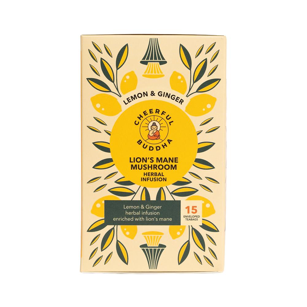 Cheerful Buddha Lion's Mane Lemon and Ginger Tea 15 Tea Bag