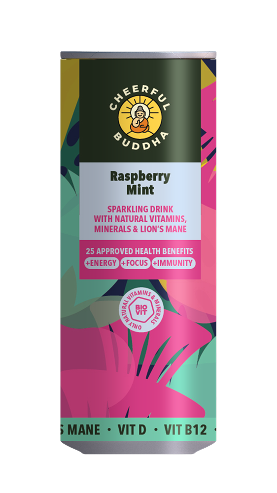 Cheerful Buddha Raspberry and Mint Functional Mushroom Sparkling Drink 250ml