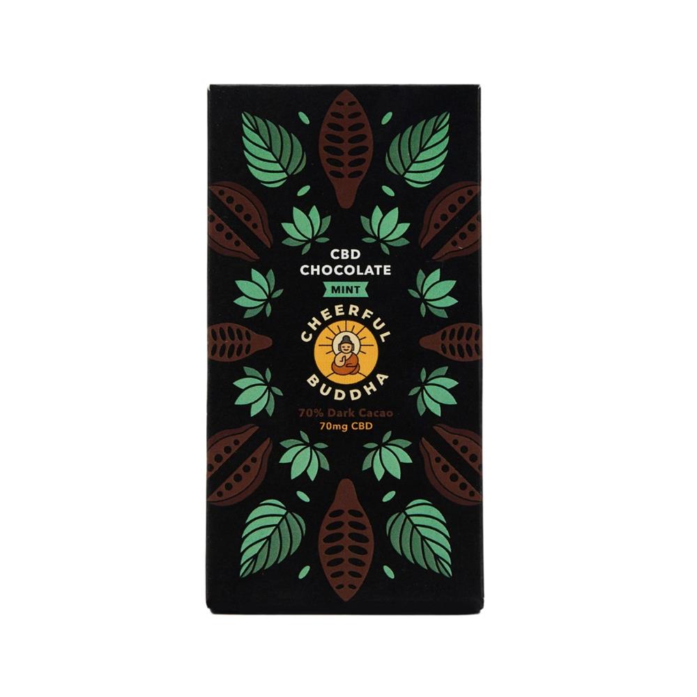 Cheerful Buddha CBD Infused Chocolate (Mint) - 70g