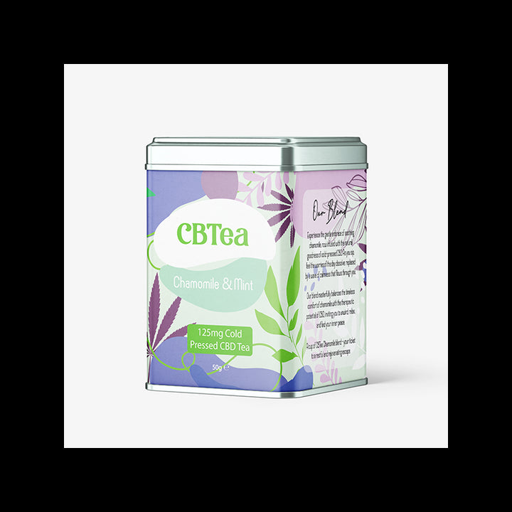 CBTea 125mg Cold Pressed Full Spectrum CBD Chamomile & Mint Tea - 50g