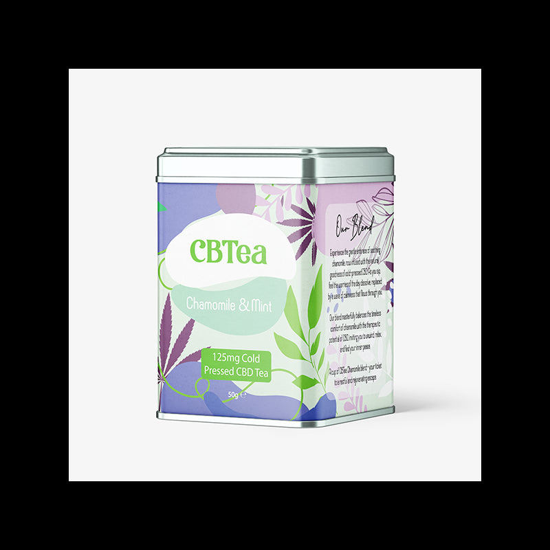 CBTea 125mg Cold Pressed Full Spectrum CBD Chamomile & Mint Tea - 50g