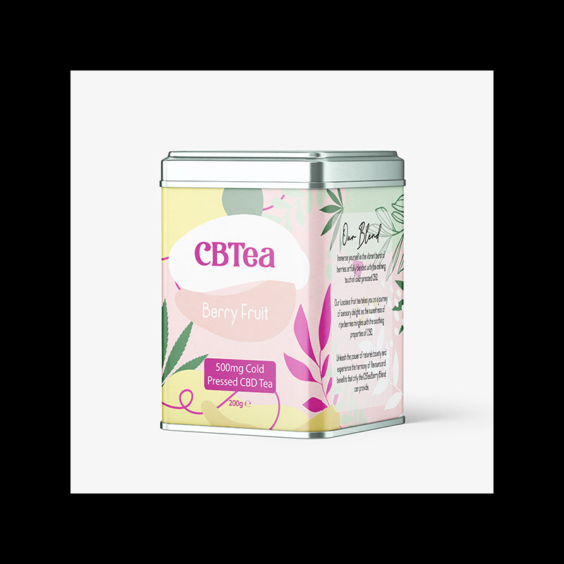 CBTea 500mg Cold Pressed Full Spectrum CBD Berry Fruit Tea - 200g