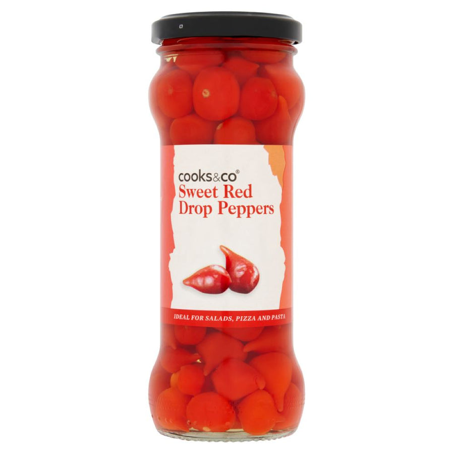 Cooks & Co Sweet Red Drop Peppers 235g