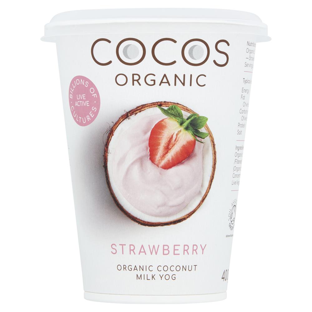 Cocos Organic Live Coconut Yoghurt Strawberry 400g