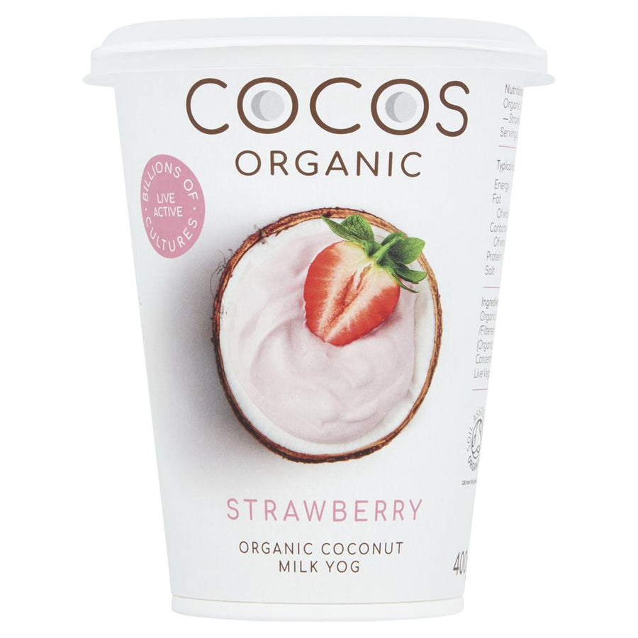 Cocos Organic Live Coconut Yoghurt Strawberry 400g