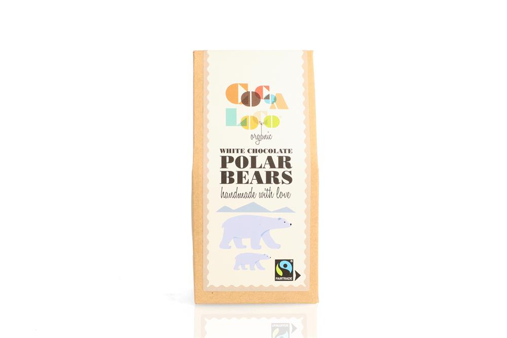 Cocoa Loco Organic White Chocolate Polar Bears 100g