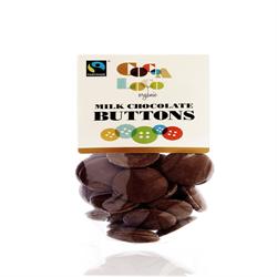 Organic F/T Milk Chocolate Buttons 100g