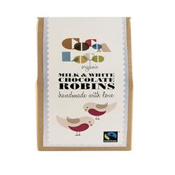 Organic Milk & White Chocolate Robins 100g