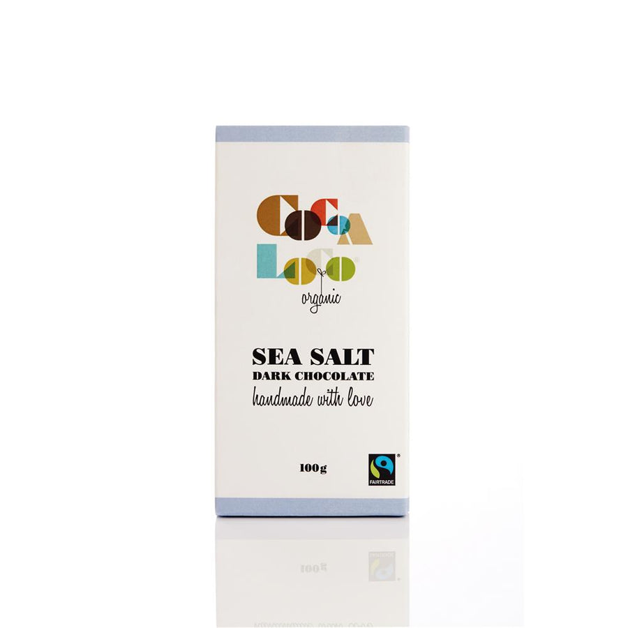 Organic & Fairtrade 73% Dark Chocolate & Sea Salt Bar 100g