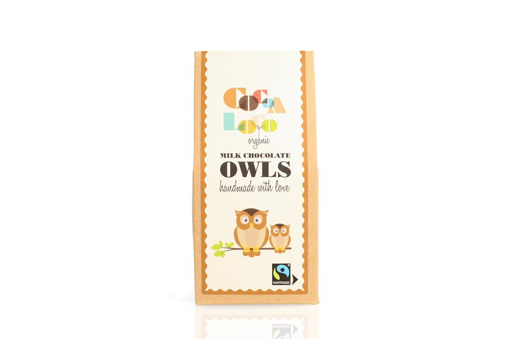 Cocoa Loco Organic Milk Chocolate Owls 100g