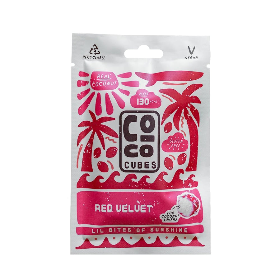 Coco Cubes Red Velvet Coconut Snack 30g