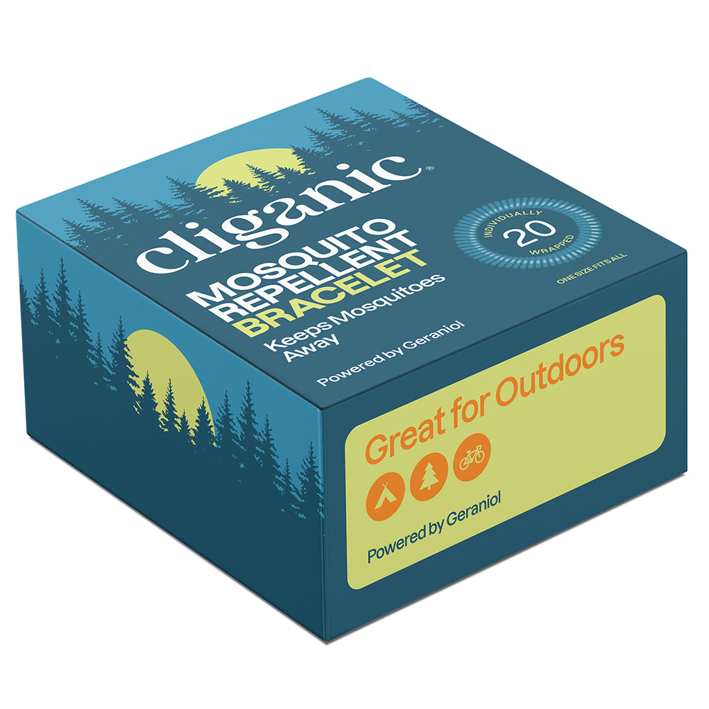 UK Cliganic Repellent Bands 20 Individual Units EVA Bracelets