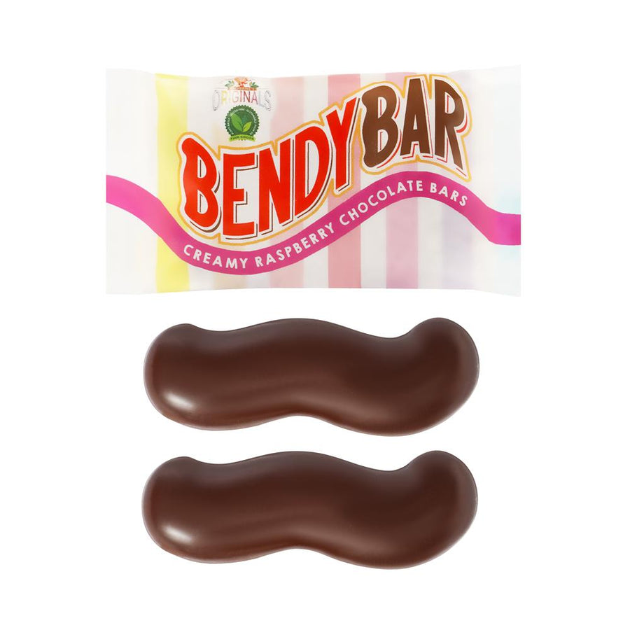 Bendy Bar - Twin Pack Vegan Chocolate Bars Creamy Raspberry 50g