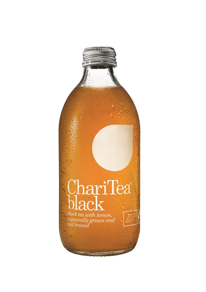 ChariTea Black - Black & Lemon Iced Tea - 330ml glass bottle