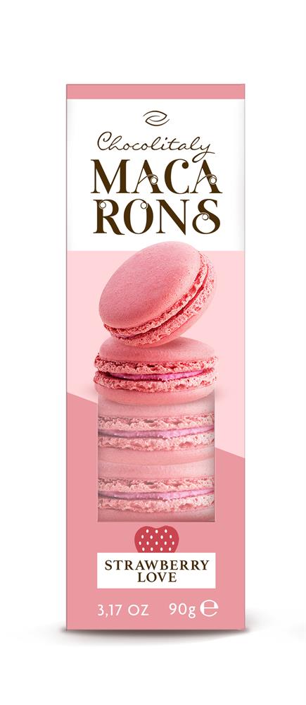 Chocolitaly Strawberry Love Macarons 90g