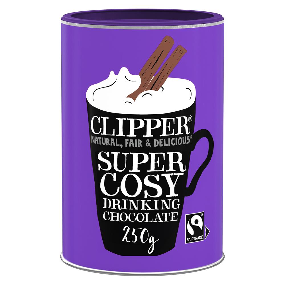Clipper Fairtrade Super Cosy Drinking Chocolate 250g
