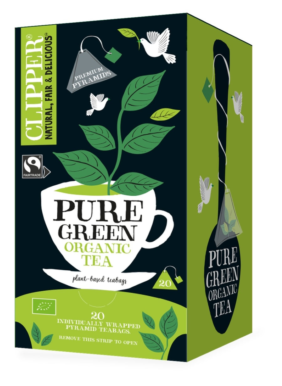 Clipper Tea Organic FT Pure Green 20 Pyramid Bags