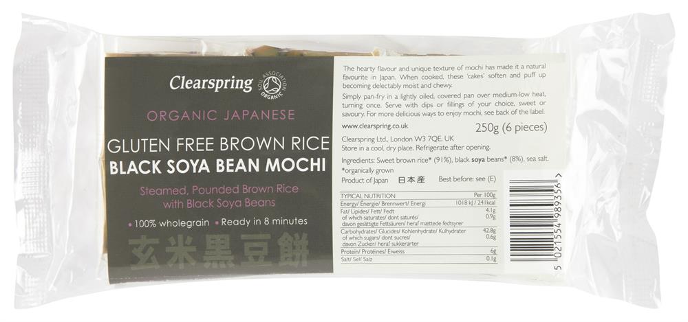 Organic Japanese Brown Rice Black Soya Bean Mochi 250g
