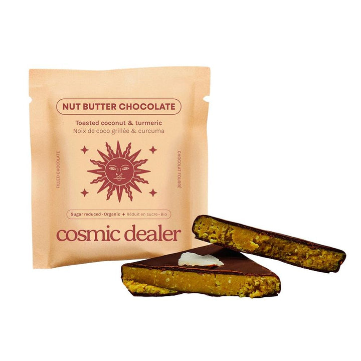Cosmic Dealer Organic Nut Butter Chocolate Toasted Coconut & Turmeric 20g