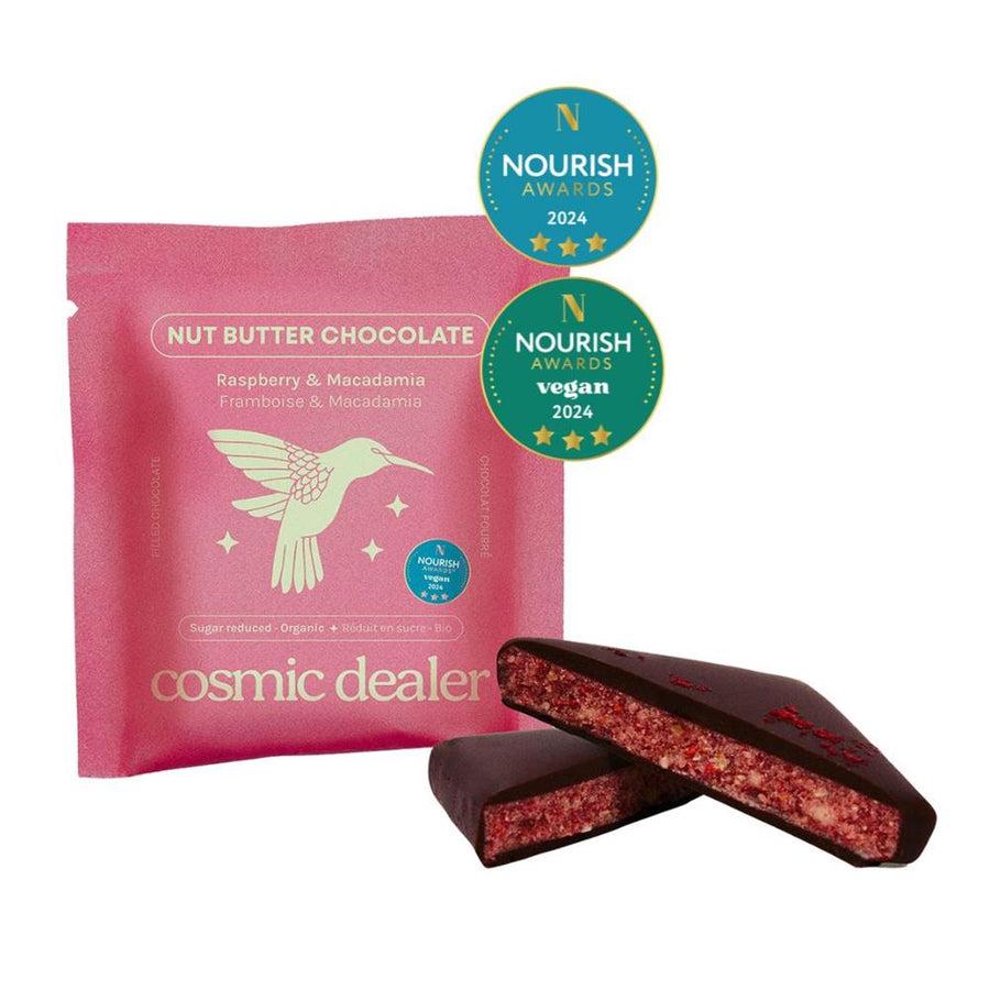 Organic Nut Butter Chocolate Raspberry & Macadamia Bite 20g