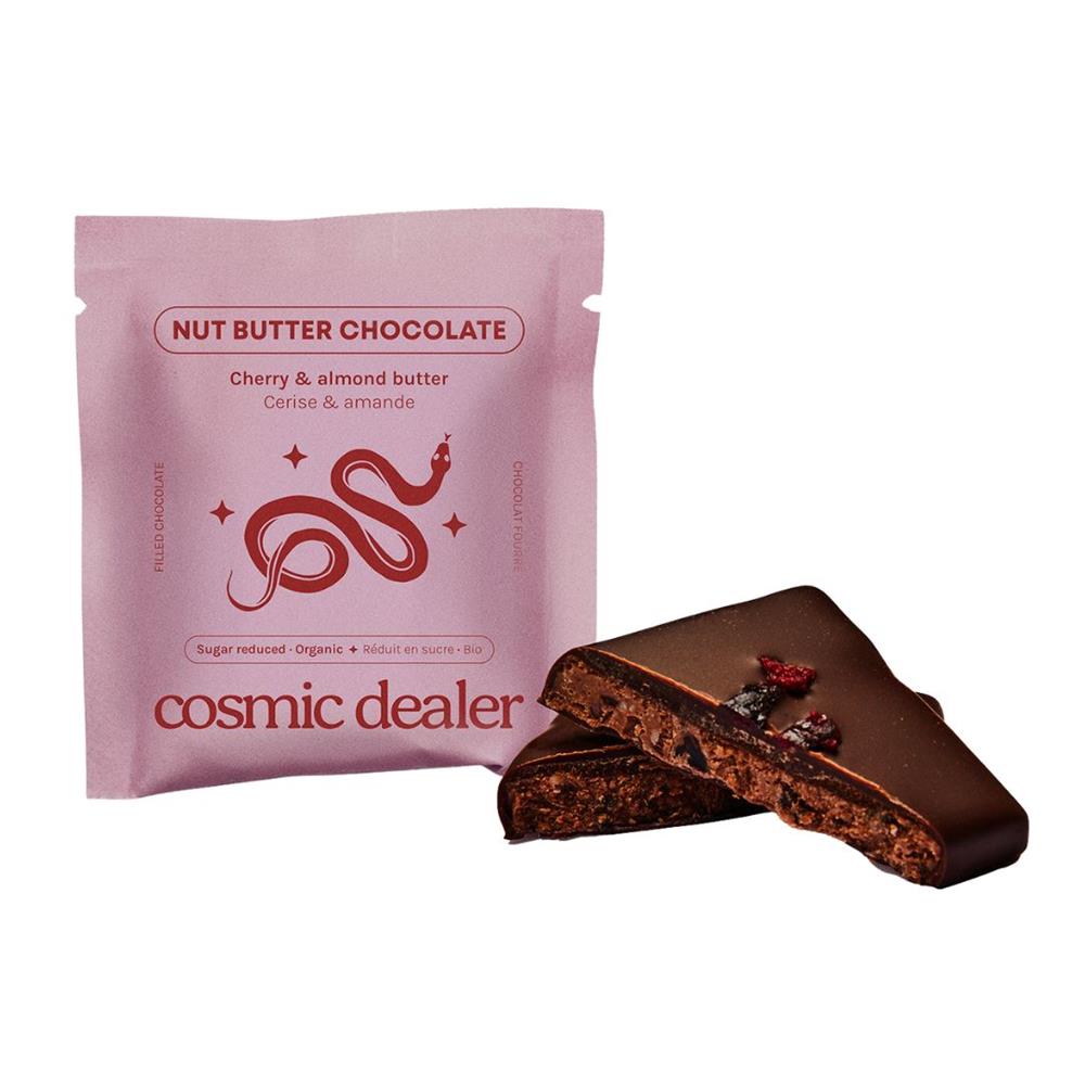 Cherry Almond nut butter chocolate bite organic sugar reduced 20g