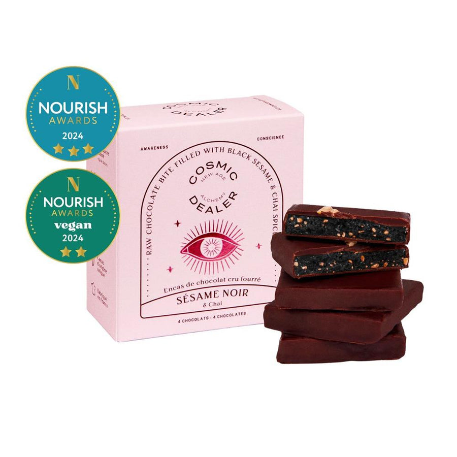 Mini Chocolate Box Black Sesame Chai - Box of 4 Bites 80g