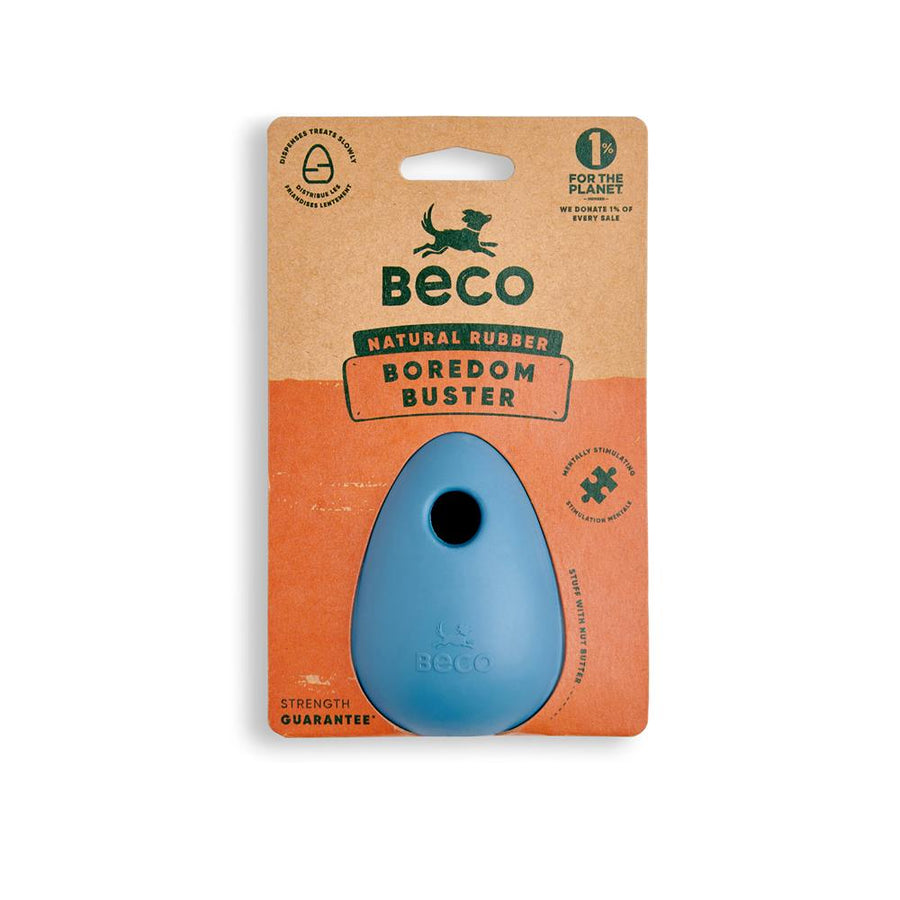 Egg shaped rubber enrichment dog toy. 1 toy