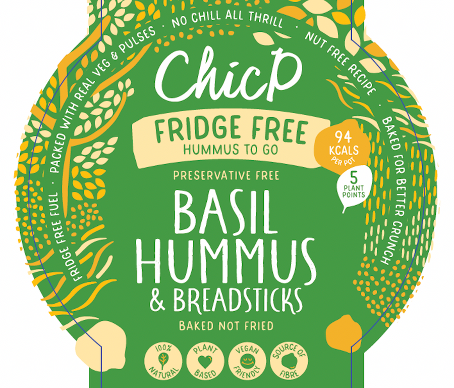Basil Fridge-less Hummus & Breadsticks Snack Pot 50g