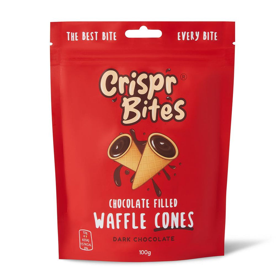 Crispr Bites Dark Chocolate-Filled Mini Cones 100g
