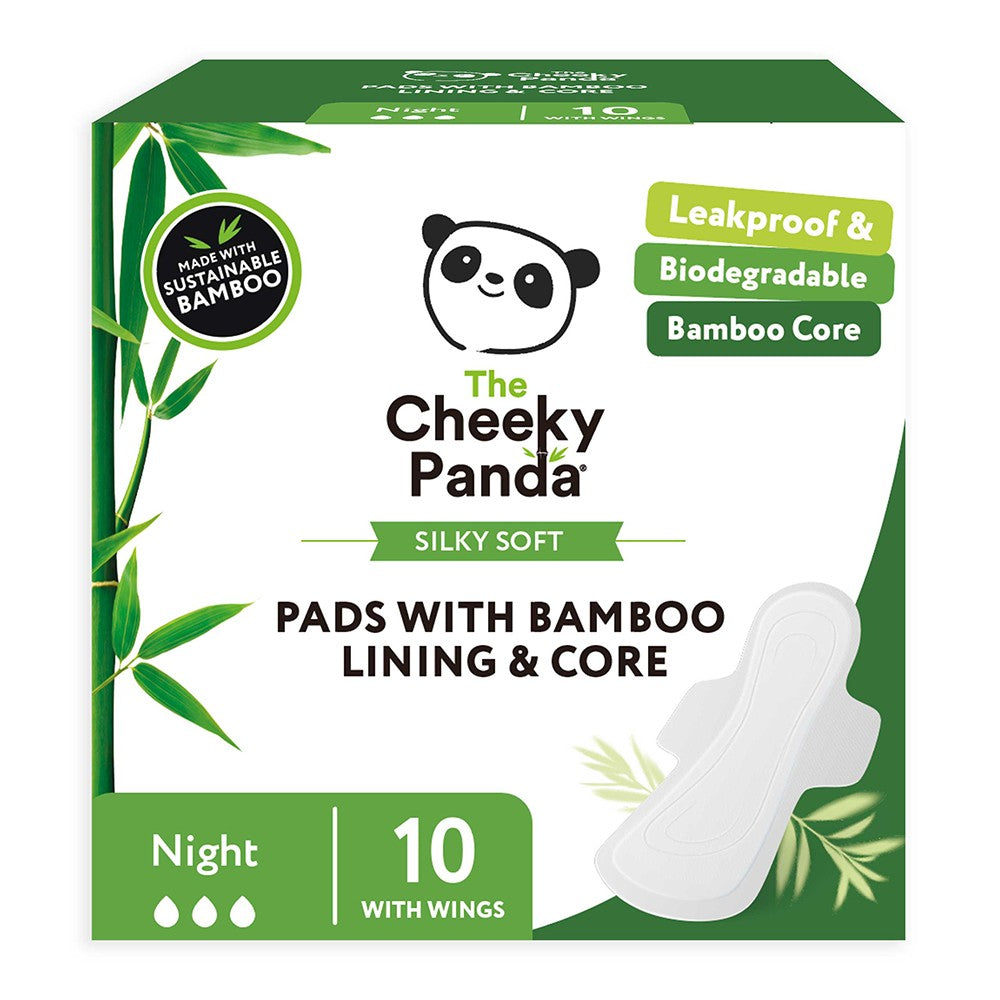 Biodegradable bamboo liner and core night pads