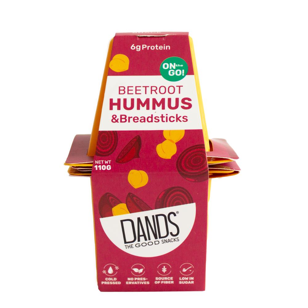 Fresh Beetroot Hummus & Breadsticks Snack 110g