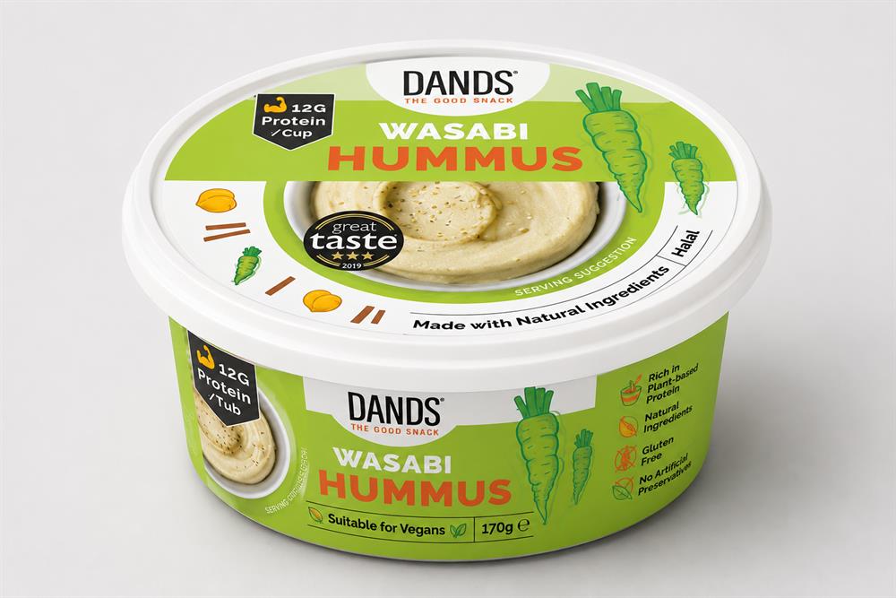 DANDS 3-Star Great Taste Wasabi Hummus Tub 170g