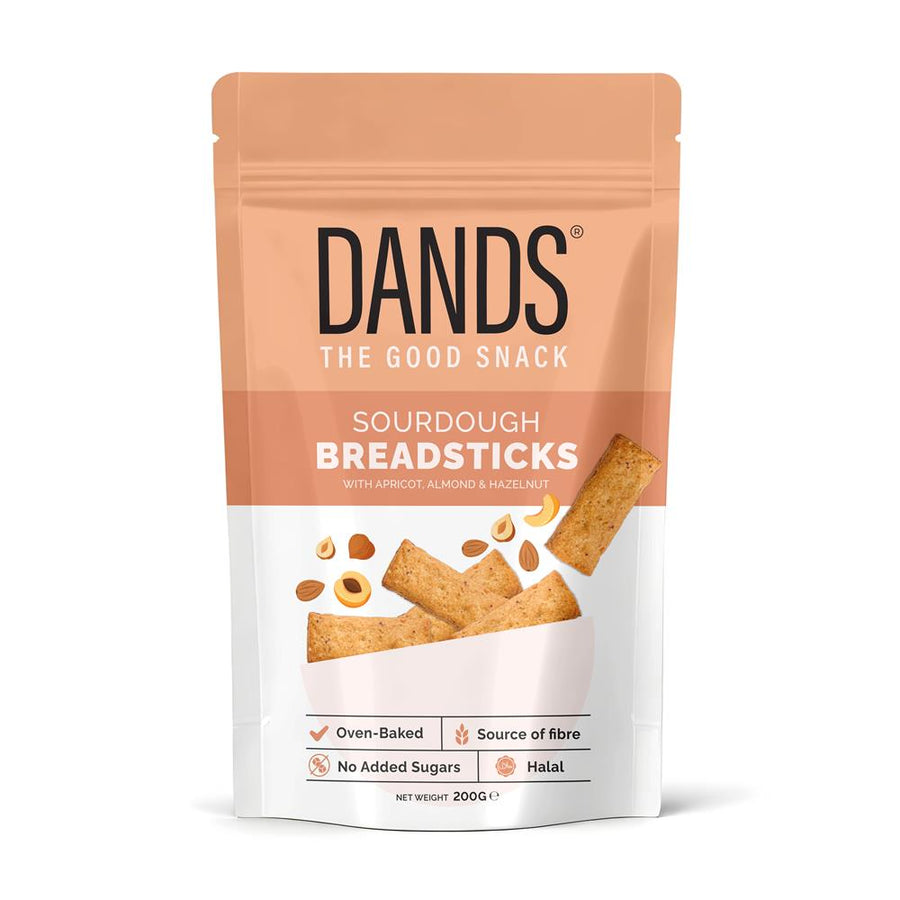 DANDS Sourdough Breadsticks with Apricot & nuts 200g Pouch