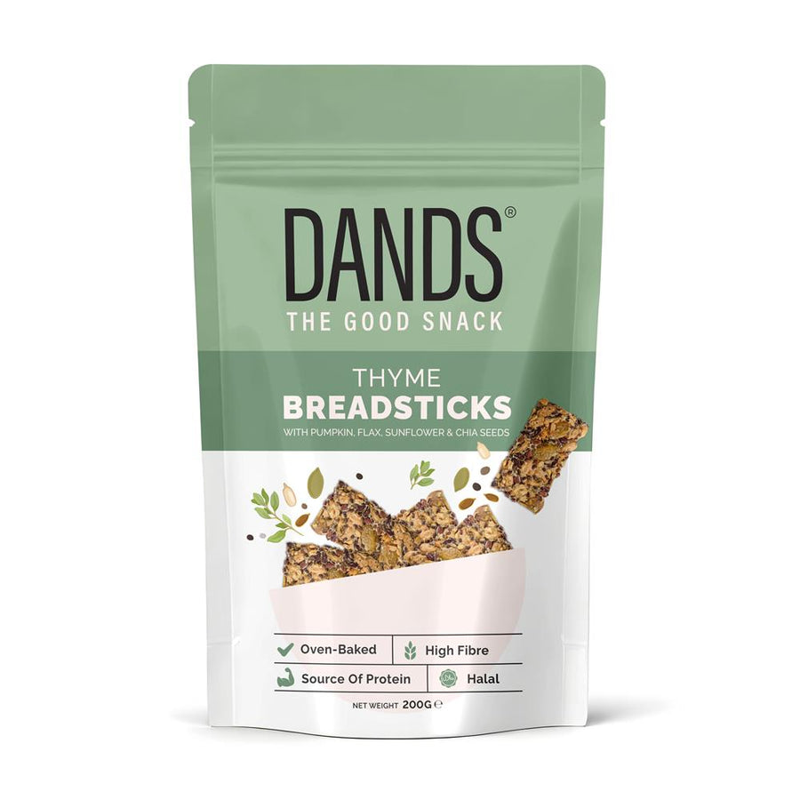 DANDS Thyme & 4 Seed Breadsticks 200g Pouch