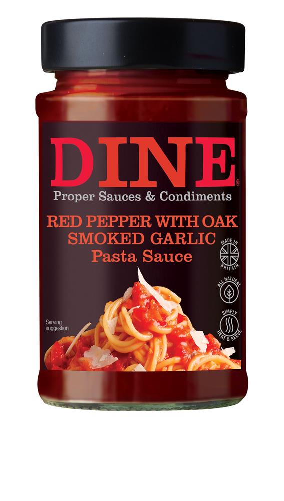 DINE Red Pepper & Oak Smoked Garlic Pasta Sauce 350g