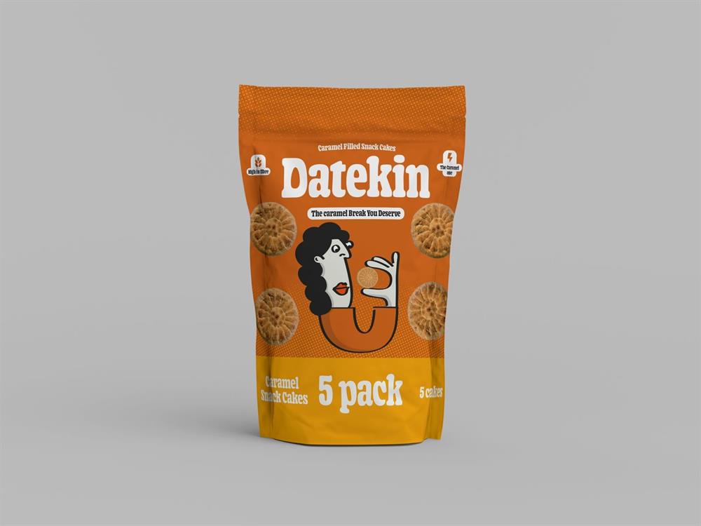 Datekin Caramel Filled Snack Cakes Multipack 5x18g
