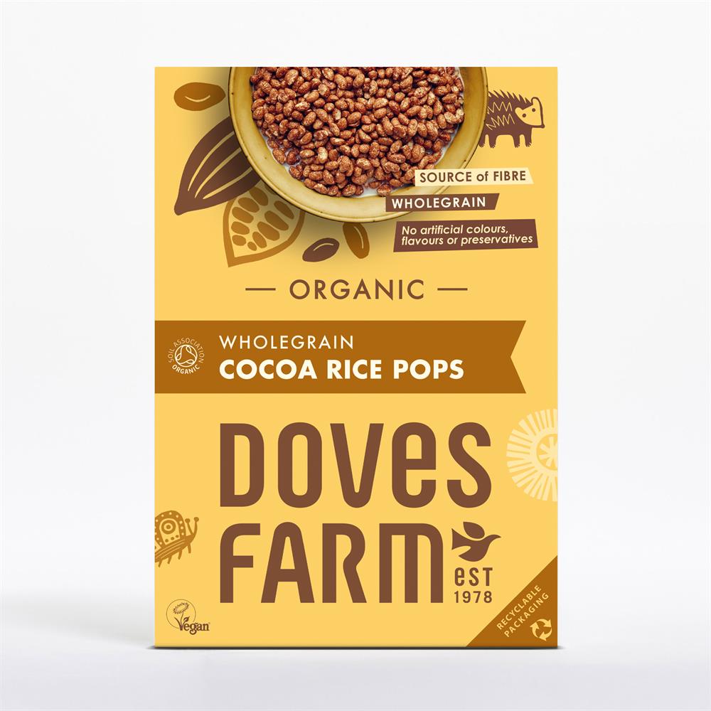 Doves Farm Organic Wholegrain Cocoa Rice Pops 300g