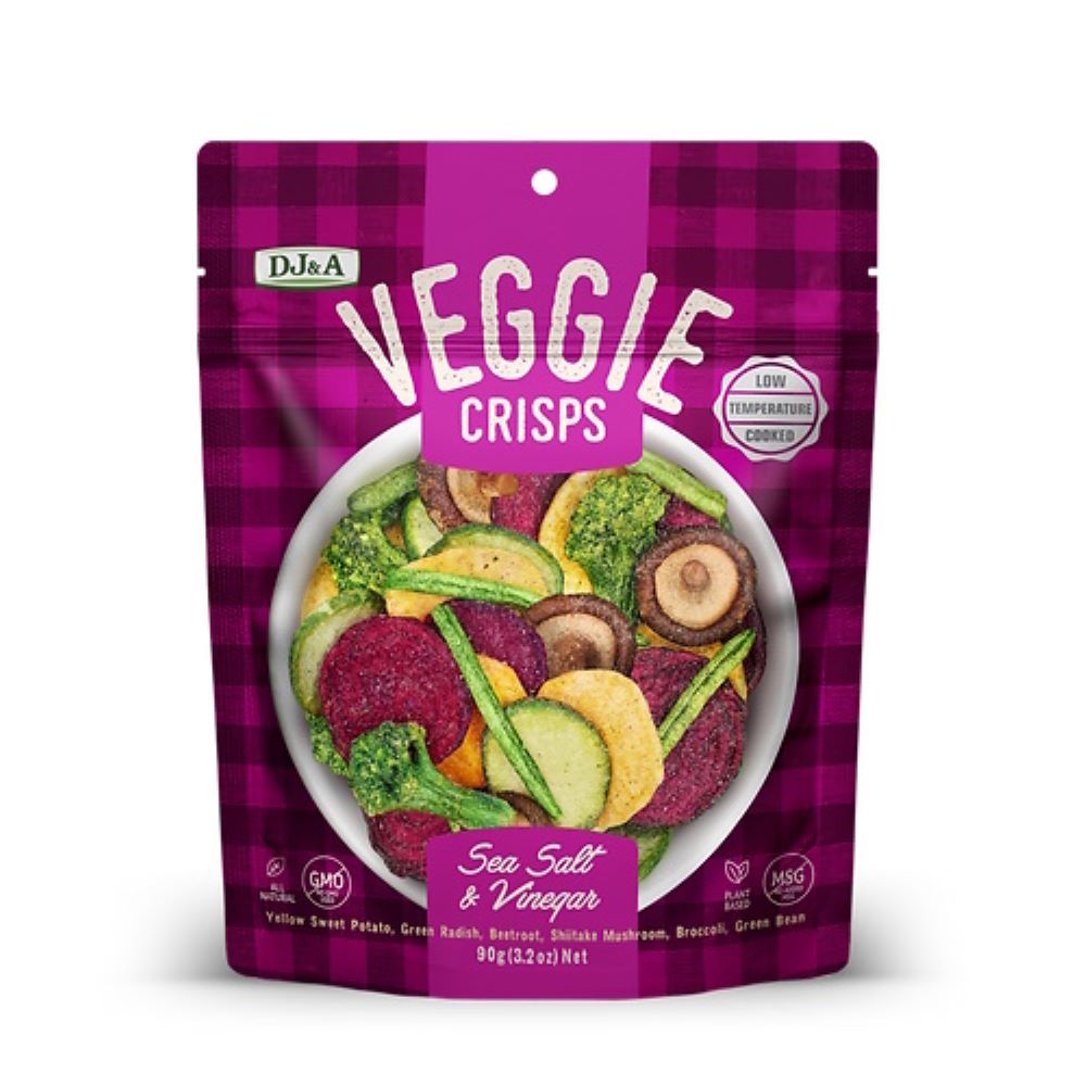 DJ & A Veggie Crisps Salt & Vinegar 90g
