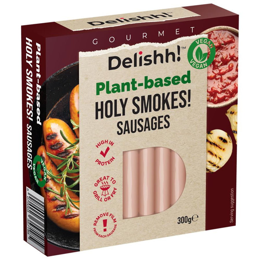 Delishh! Holy Smokes! Vegan Sausages 300g