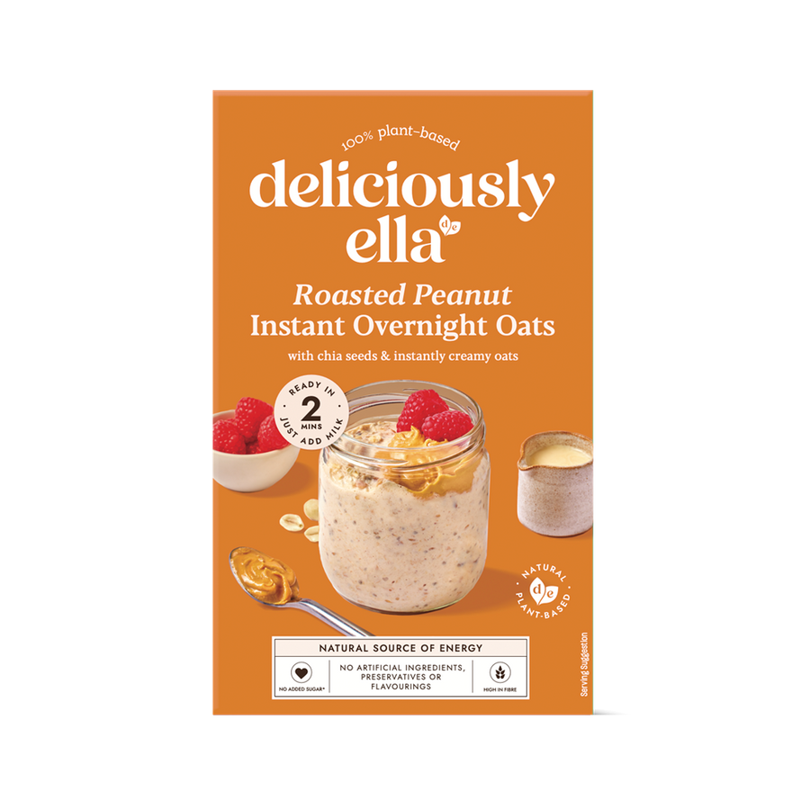 Deliciously Ella Roasted Peanut Instant Overnight Oats 380g