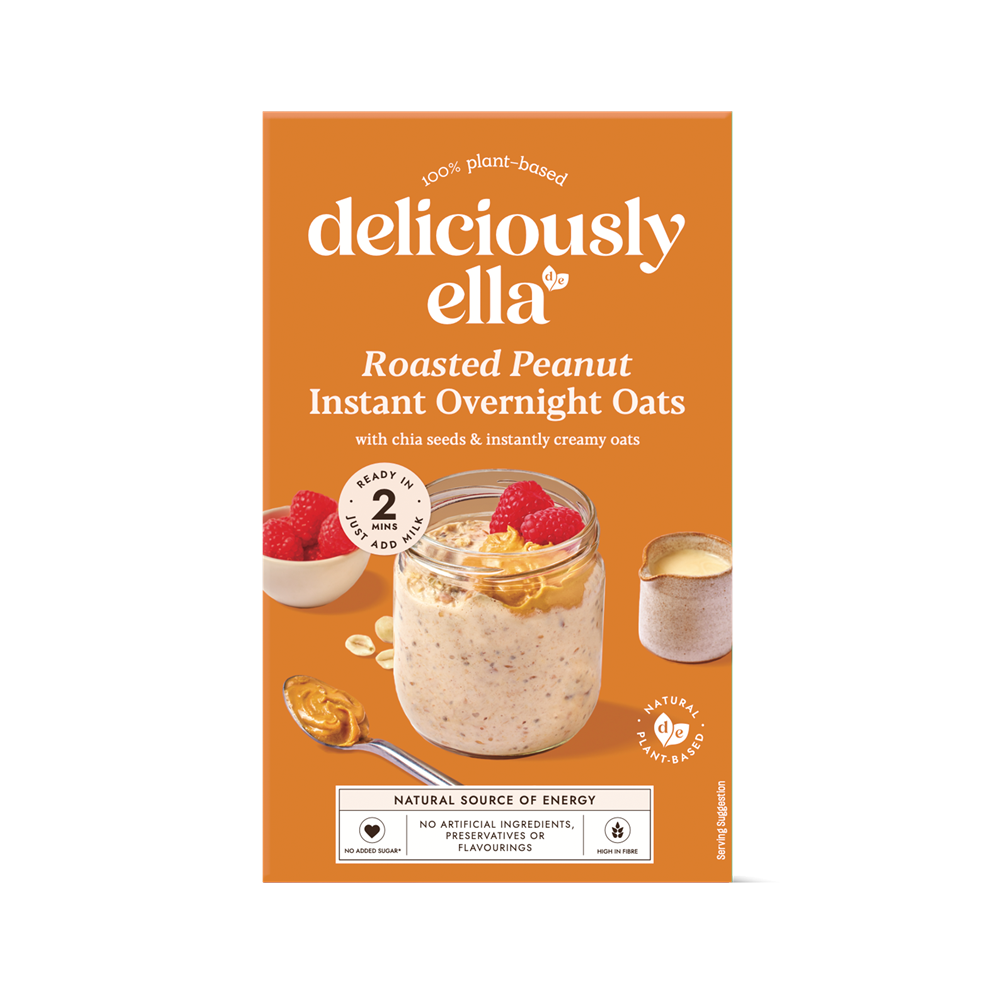 Deliciously Ella Roasted Peanut Instant Overnight Oats 380g