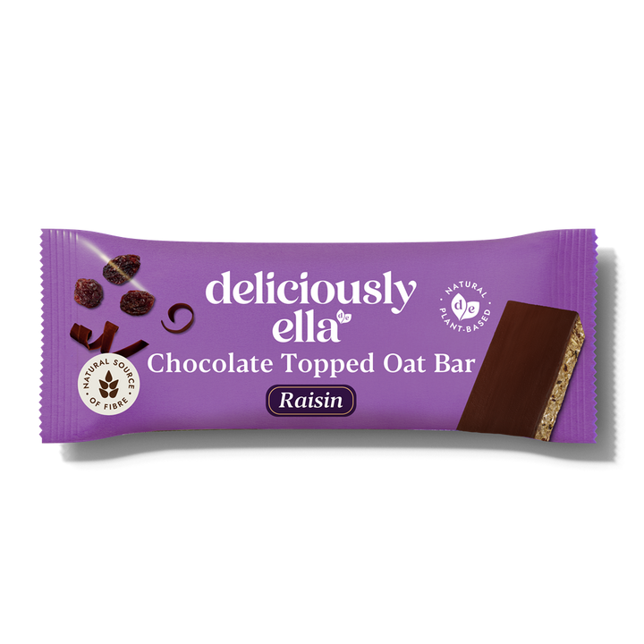 Deliciously Ella Raisin Chocolate Topped Oat Bar 50g