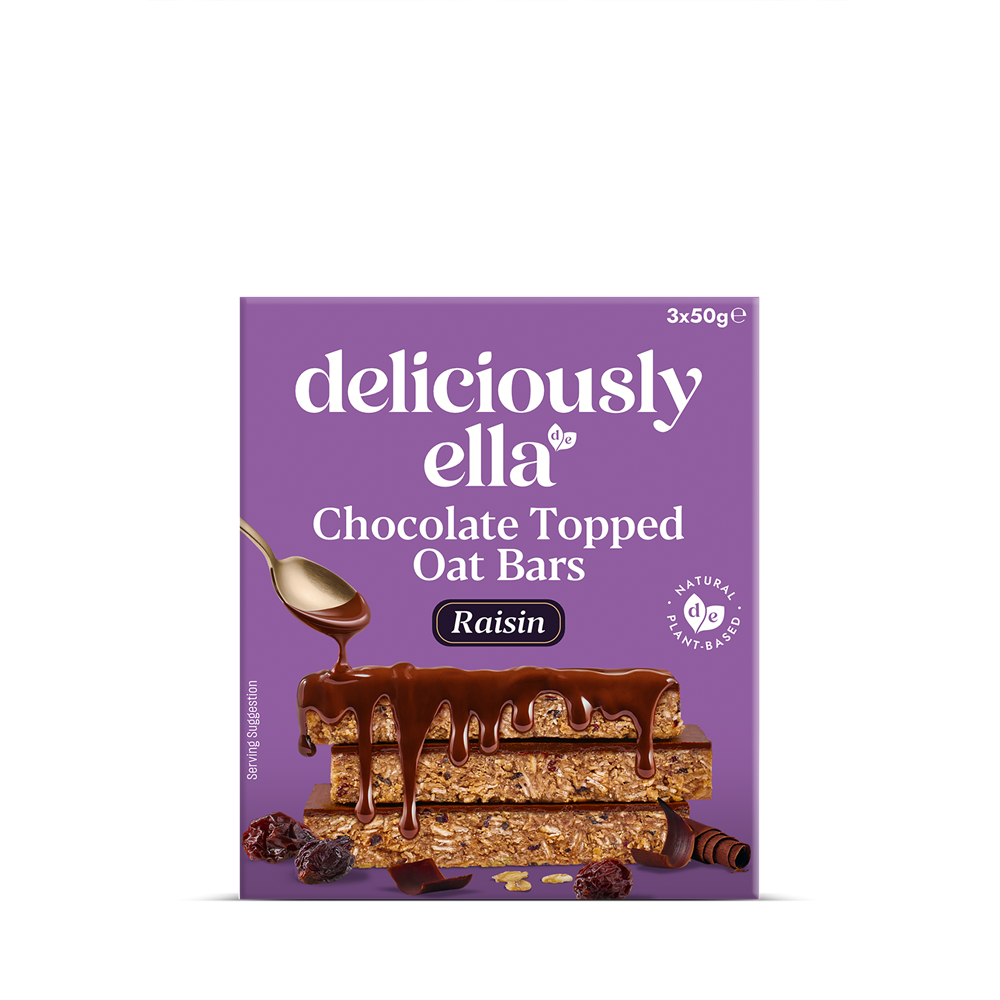 Deliciously Ella Raisin Choc Topped Oat Bar Multipack 3 x 50g