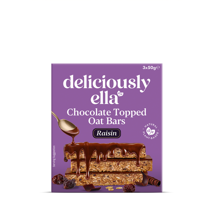 Deliciously Ella Raisin Choc Topped Oat Bar Multipack 3 x 50g