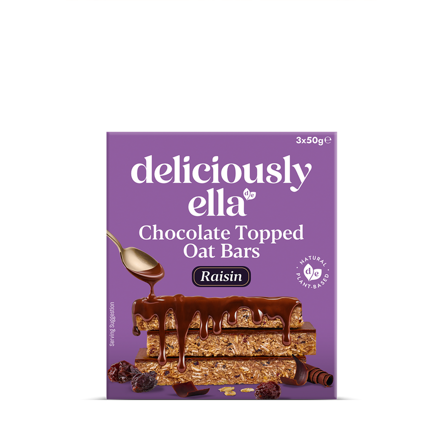 Deliciously Ella Raisin Choc Topped Oat Bar Multipack 3 x 50g