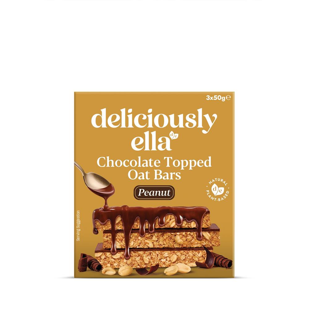 Deliciously Ella Peanut Choc Topped Oat Bar Multi 3 x 50g